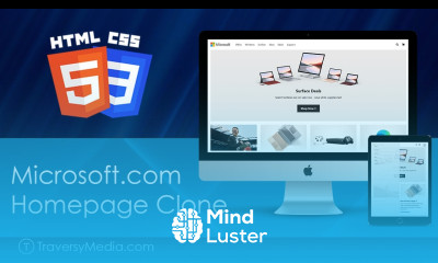 Microsoft Homepage Clone CSS Grid Flex Media Queries