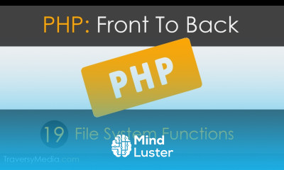 PHP Front To Back Part 19 File System Functions