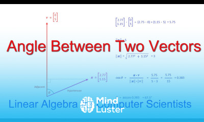 Linear Algebra for Computer Scientists 6 The Angle Between Two Vectors