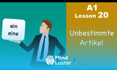 Learn German | Articles | unbestimmte Artikel | ein eine | German for beginners | A1 Lesson 20