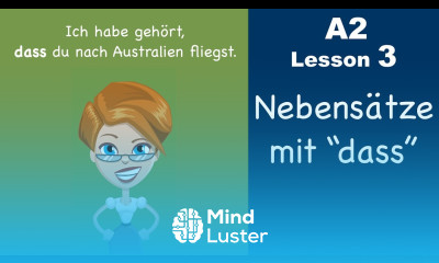 Learn German | Konjunktion dass | Nebensatz | German for beginners | A2 Lesson 3