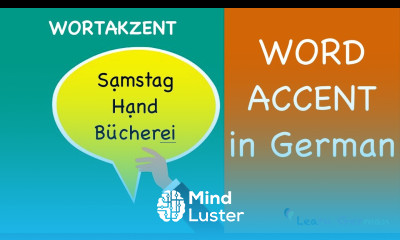 Der Wortakzent im Deutschen | German pronunciation of words | Sprechen | Learn German