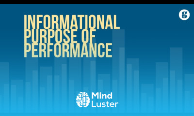 Informational Purpose of Performance Management