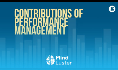 Contributions of Performance Management