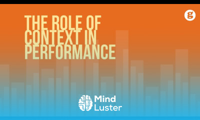 The Role of Context in Performance Management