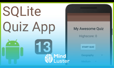 Multiple Choice Quiz App with SQLite Integration Part 13 SELECT CATEGORY Android Studio Tutorial