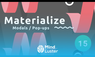 Materialize Tutorial 15 Modals