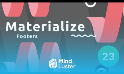 Materialize Tutorial 23 Footers