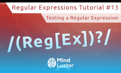 Regular Expressions RegEx Tutorial 13 Testing a RegEx Pattern