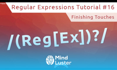 Regular Expressions RegEx Tutorial 16 Finishing Touches