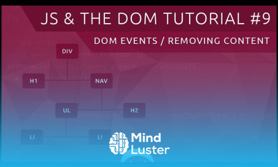 JavaScript DOM Tutorial 9 Events