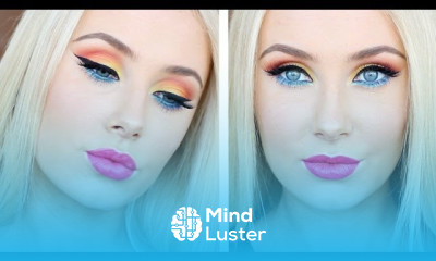 Learn Bright Colourful Makeup Tutorial - Mind Luster