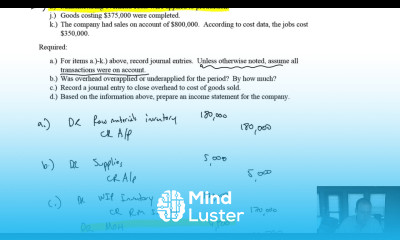 MA Module 3 Video 4 Journal Entries of Job Order Costing Problem 3 4A Continued