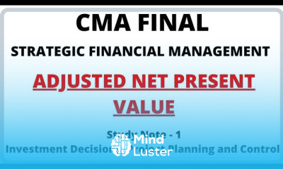 Adjusted NPV | Study Note 1 Investment Decisions | Strategic Financial Management | CMA Final