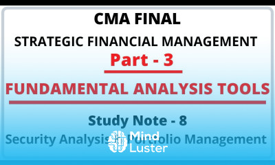 Fundamental Analysis Tools | Security Analysis | Strategic Financial Management | CMA Final