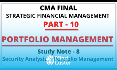 Portfolio Management | Strategic Financial Management | CMA Final | CMA Junction
