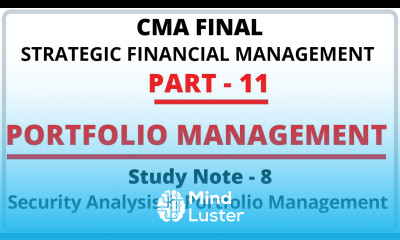 Portfolio Management | Strategic Financial Management | CMA Final | CMA Junction |