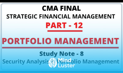 Portfolio Management | Strategic Financial Management | CMA Final | CMA Junction |