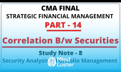 Covariance Correlation b w Securities | Portfolio Management | Strategic Financial Management |