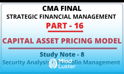 Capital Asset Pricing Model | Portfolio Management | Strategic Financial Management | CMA Final |