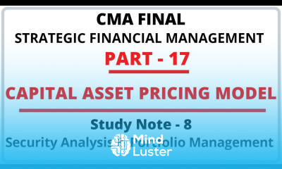 Capital Asset Pricing Model | Portfolio Management | Strategic Financial Management | CMA Final |