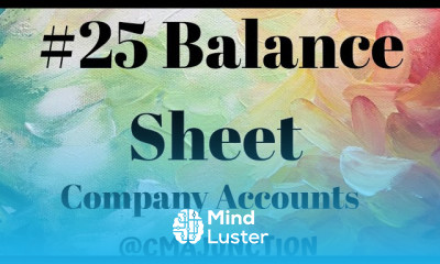 25 Balance Sheet | Presentation Of Financial Statement |Company Accounts and Audit |CMA CA Inter