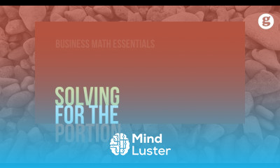 Learn Solving for the Portion - Mind Luster