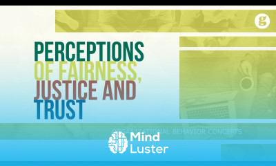 Perceptions of Fairness Justice and Trust