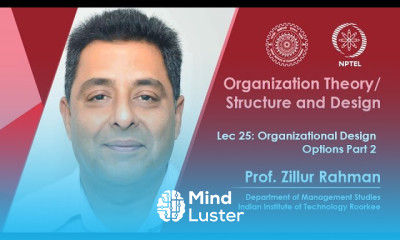 Lec 25 Organizational Design Options Part 2