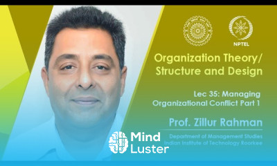 Lec 35 Managing Organizational Conflict Part 1