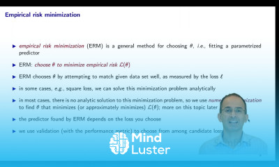 Stanford EE104 Introduction to Machine Learning | 2020 | Lecture 6 empirical risk minimization