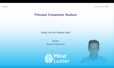 Stanford EE104 Introduction to Machine Learning | 2020 | Lecture 19 principal components analysis