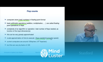Stanford ENGR108 Introduction to Applied Linear Algebra | 2020 | Lecture 6 VMLS complexity