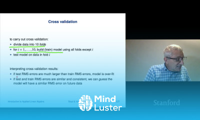 Stanford ENGR108 Introduction to Applied Linear Algebra | 2020 | Lecture 37 VMLS validation