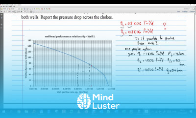 Production networks downhole networks class exercise