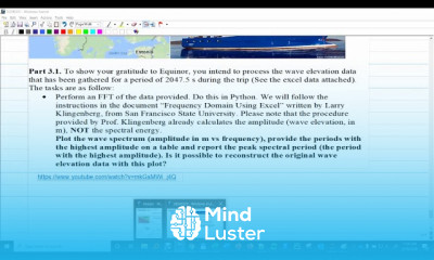 Marine wave data analysis with FFT Python Jupyter