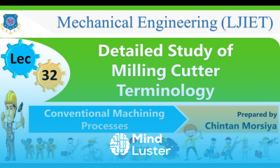 L 32 Milling Cutter Terminology | Conventional Machining Processes | Mechanical