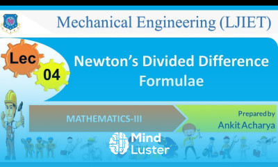 L 04 Newton s Divided Difference Formulae | Mathematics III | Mechanical