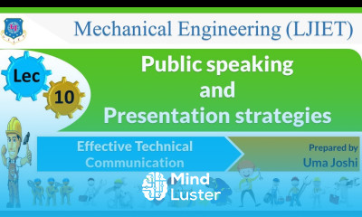 L 10 Public speaking | Effective Technical Communication | Mechanical