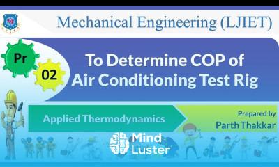 P 02 To Determine COP of Air Conditioning Test Rig Applied Thermodynamics Mechanical