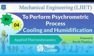 P 04 To Perform Psychrometric Process Cooling and Humidification Applied Thermodynamics Mechanical