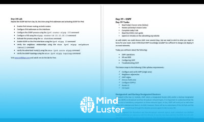 Learn CCNA in 60 Days Day 39 - Mind Luster