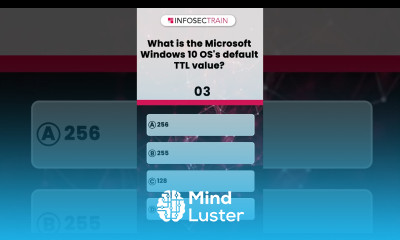What is the Microsoft Windows 10 OS s default TTL value