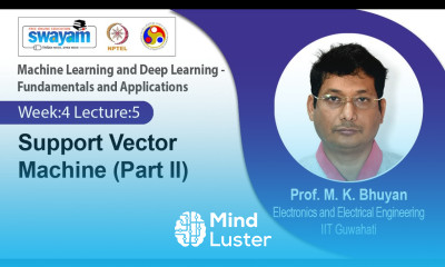 Lec 20 Support Vector Machine Part II