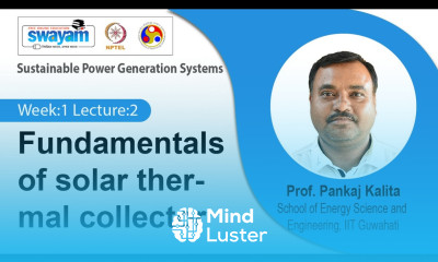 Lec 2 Fundamentals of solar thermal collector