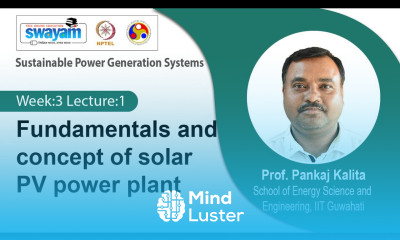 Lec 6 Fundamentals and concept of solar PV power plant