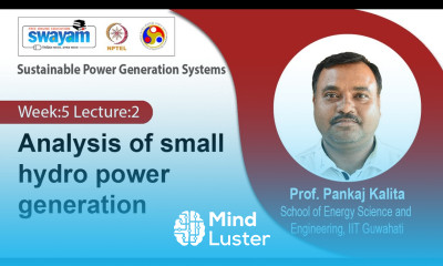 Lec 17 Analysis of small hydro power generation