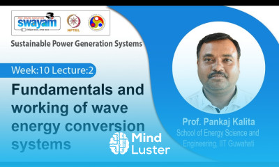 Lec 30 Fundamentals and working of wave energy conversion systems