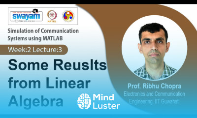 Lec 9 Some Reuslts from Linear Algebra