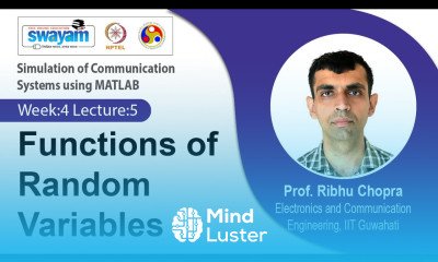 Lec 26 Functions of Random Variables